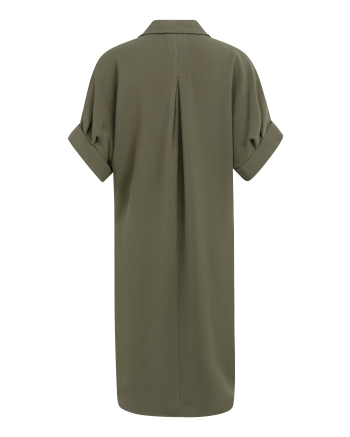 Yaya V-neck dress with pleated slee 99065