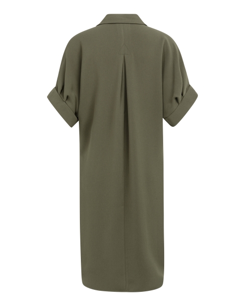 Yaya V-neck dress with pleated slee 99065