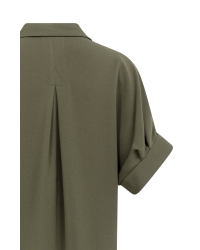 Yaya V-neck dress with pleated slee 99065