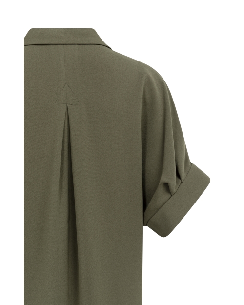 Yaya V-neck dress with pleated slee 99065