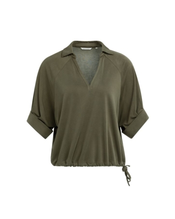 Yaya Jersey top with pleated sleeve 99065