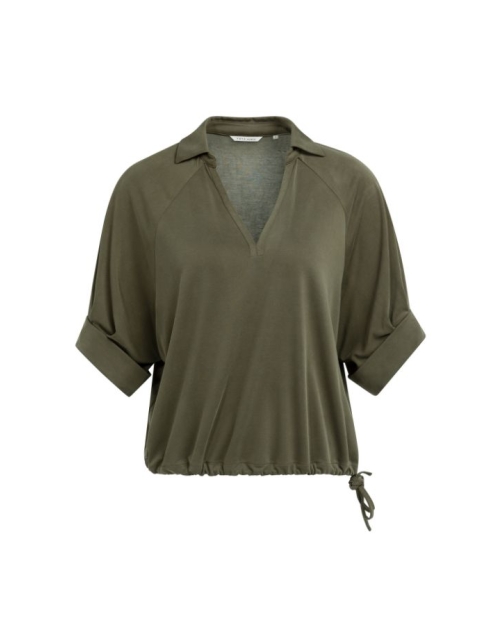 Yaya Jersey top with pleated sleeve 99065