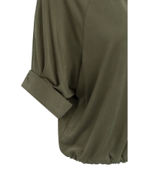 Yaya Jersey top with pleated sleeve 99065