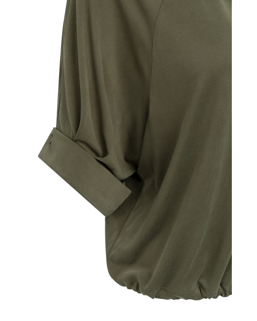 Yaya Jersey top with pleated sleeve 99065