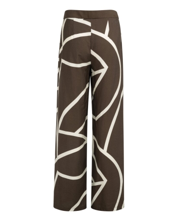 Yaya Woven printed wide leg trouser 912161