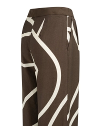 Yaya Woven printed wide leg trouser 912161