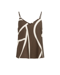 Yaya Printed v-neck singlet 912161