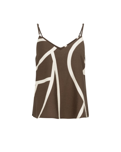 Yaya Printed v-neck singlet 912161
