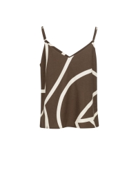Yaya Printed v-neck singlet 912161