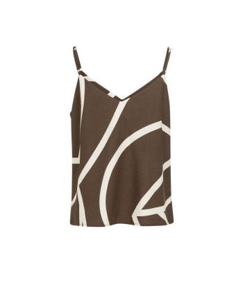 Yaya Printed v-neck singlet 912161