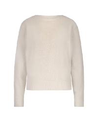 Red Button De Fluffy Sweater
