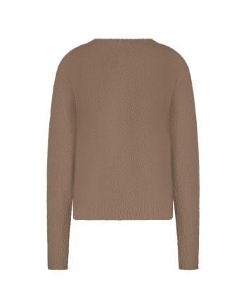Red Button De Fluffy Sweater
