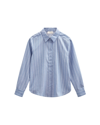 Freequent Striped, rhinestone deco Vista Blue w. Star Off-White