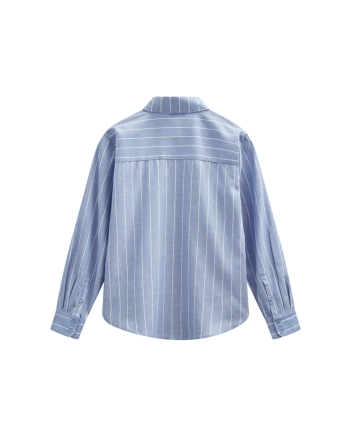 Freequent Striped, rhinestone deco Vista Blue w. Star Off-White