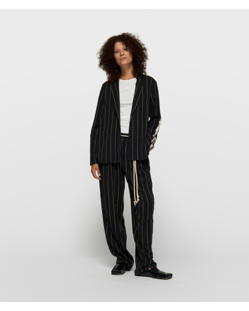 10 Days flowy pants pinstripe 1012 black