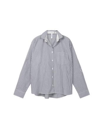 10 Days shirt stripes 3009 white/charcoal