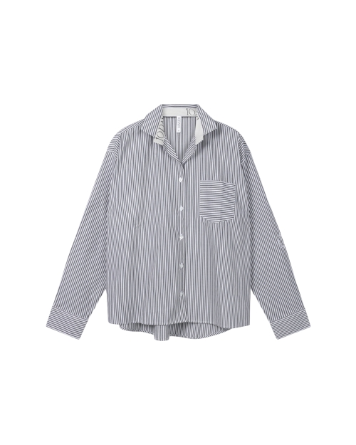 10 Days shirt stripes 3009 white/charcoal
