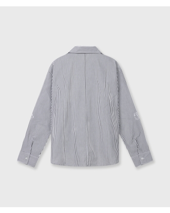 10 Days shirt stripes 3009 white/charcoal