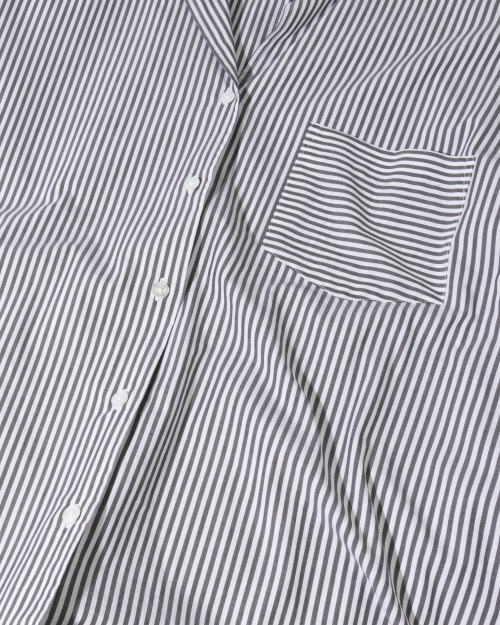 10 Days shirt stripes 3009 white/charcoal