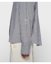 10 Days shirt stripes 3009 white/charcoal