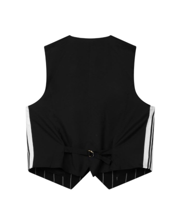 10 Days gilet pinstripe 1012 black