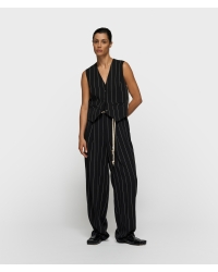10 Days gilet pinstripe 1012 black