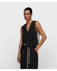 10 Days gilet pinstripe 1012 black