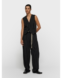 10 Days gilet pinstripe 1012 black