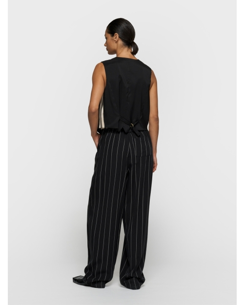 10 Days gilet pinstripe 1012 black