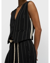 10 Days gilet pinstripe 1012 black