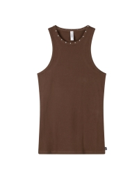 10 Days tank top pearls 1322 dark truffle
