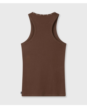 10 Days tank top pearls 1322 dark truffle