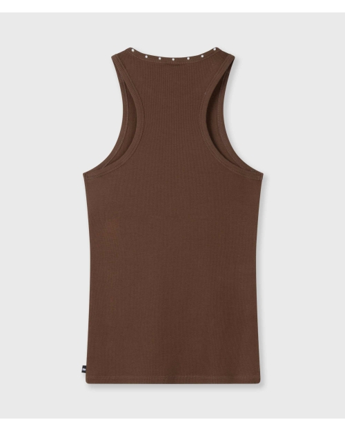 10 Days tank top pearls 1322 dark truffle