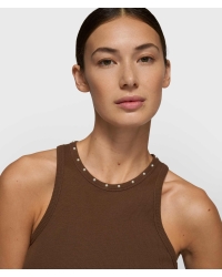 10 Days tank top pearls 1322 dark truffle