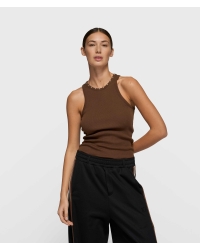10 Days tank top pearls 1322 dark truffle