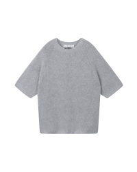 10 Days short sleeve knit sweater 1329 light graphite
