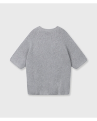10 Days short sleeve knit sweater 1329 light graphite