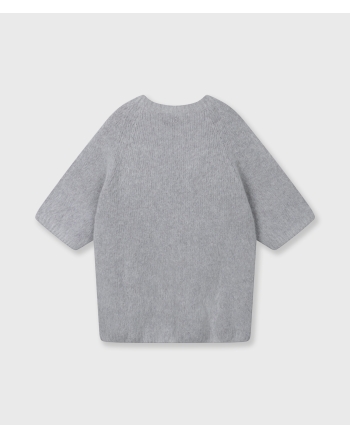 10 Days short sleeve knit sweater 1329 light graphite