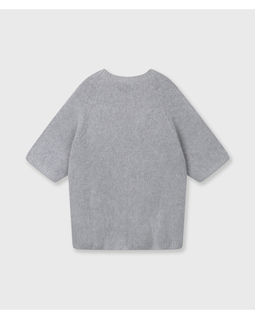 10 Days short sleeve knit sweater 1329 light graphite