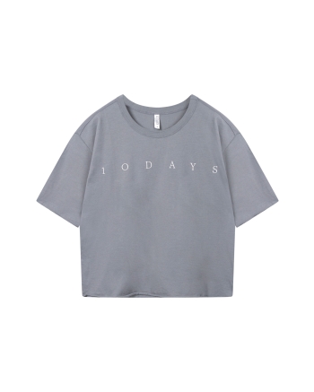 10 Days short sleeve tee logo 1329 light graphite