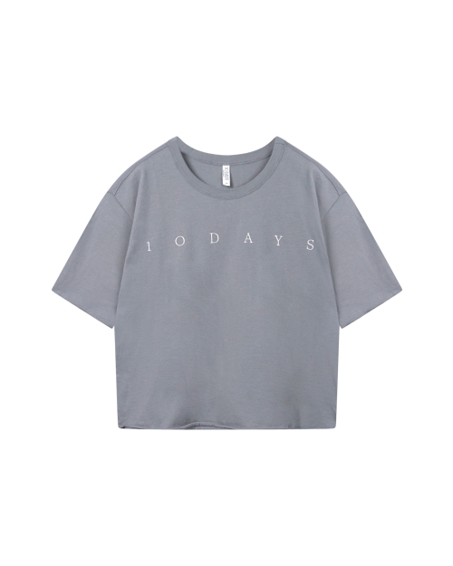 10 Days short sleeve tee logo 1329 light graphite