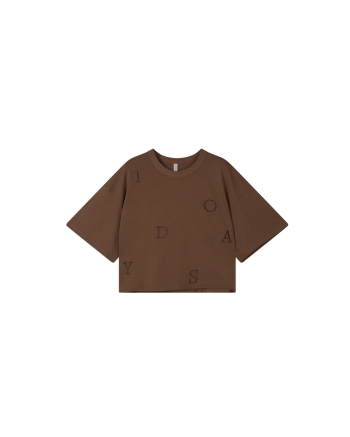 10 Days thick cotton tee 10DAYS 1322 dark truffle