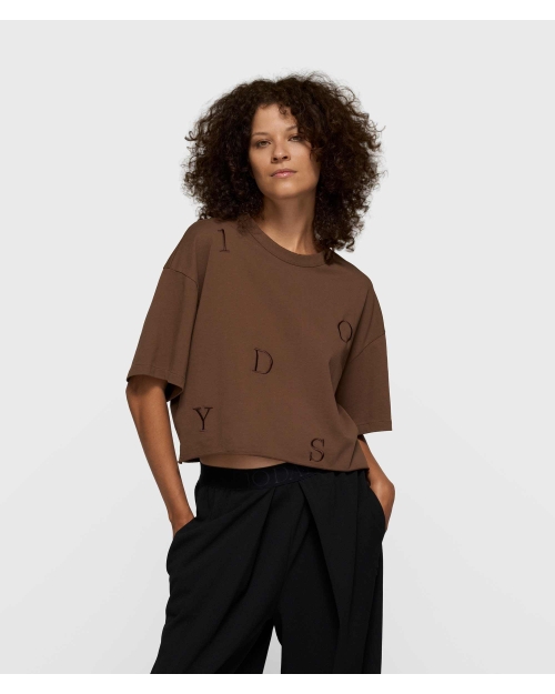 10 Days thick cotton tee 10DAYS 1322 dark truffle