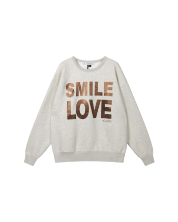 10 Days statement sweater smile love 4000 soft white melee