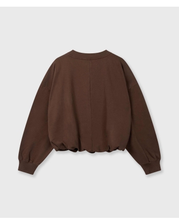 10 Days pleated sweater 10DAYS 1322 dark truffle