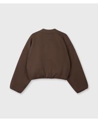 10 Days cropped baseball cardigan 1322 dark truffle