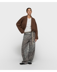 10 Days cropped baseball cardigan 1322 dark truffle