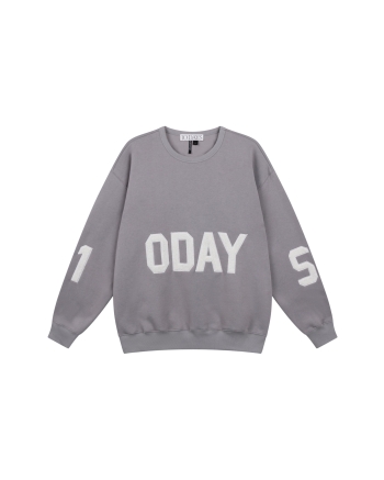 10 Days statement sweater logo 1329 light graphite
