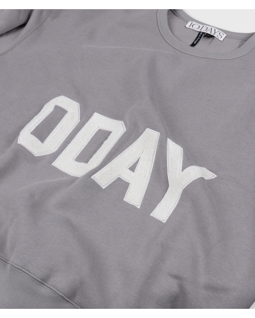 10 Days statement sweater logo 1329 light graphite