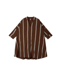 10 Days a-line tunic stripes 1326 deep brown